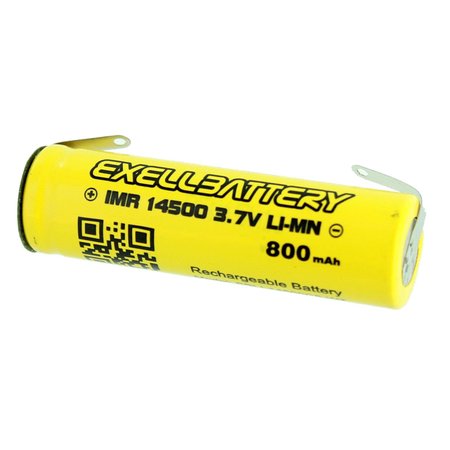 Exell Battery 14500 Li-Ion 800mAh Rechargeable Solar Light Battery WITH TABS EBLI-14500C8-WT_SOLAR
